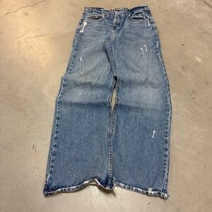 Vintage y2k Baggy Boot Cut Buckle Jeans